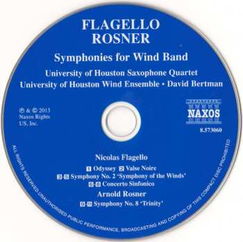 CD Arnold Rosner: Symphony No. 2 'Symphony Of The Winds' / Symphony No. 8 'Trinity'