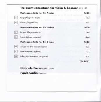 CD Niccolò Paganini: String Quartet No. 3 - Three Duetti Concertanti