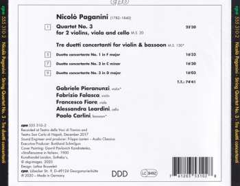CD Niccolò Paganini: String Quartet No. 3 - Three Duetti Concertanti