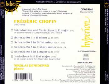 CD Frédéric Chopin: The Four Scherzi • Variations