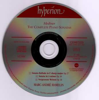 4CD Nikolai Medtner: The Complete Piano Sonatas / Forgotten Melodies I, II