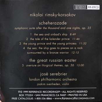CD The London Philharmonic Orchestra: Scheherazade / Russian Easter Overture
