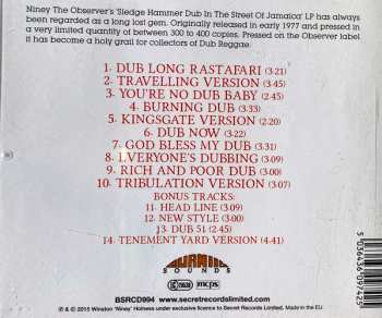 CD Niney The Observer: Sledge Hammer Dub In The Street Of Jamaica