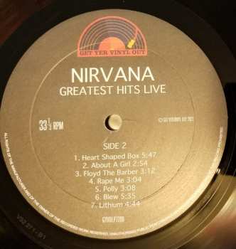 LP Nirvana: Greatest Hits... Live