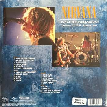 2LP Nirvana: Live At The Paramount CLR
