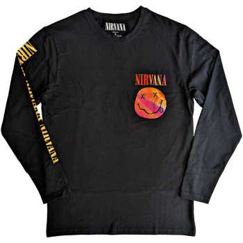 Merch Nirvana: Long Sleeve Tričko Gradient Happy Face