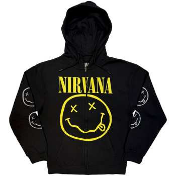 Merch Nirvana: Mikina so zipsom Yellow Happy Face