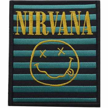 Merch Nirvana: Nášivka Logo Nirvana & Smiley Stripes