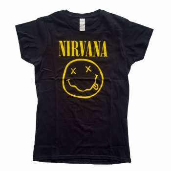 Merch Nirvana: Tričko Dámske Smiley Logo Nirvana