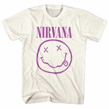 Merch Nirvana: Tričko Purple Smiley S