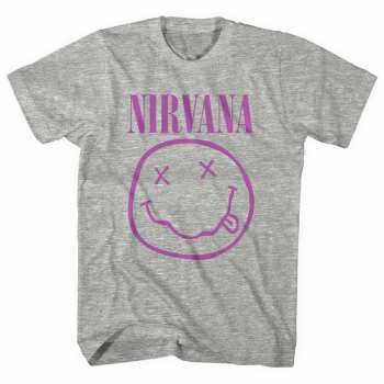 Merch Nirvana: Tričko Purple Smiley S