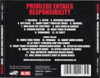 CD Noblesse Oblige: Privilege Entails Responsibility