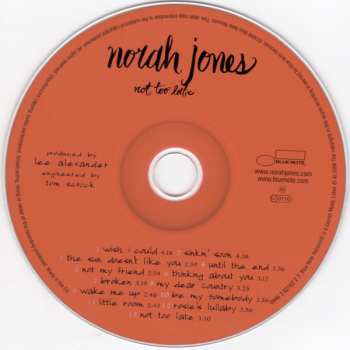 CD Norah Jones: Not Too Late
