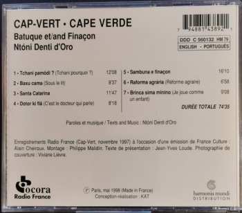CD Ntóni Denti D'Oro: Cap-Vert: Batuque Et Finaçon = Cape Verde: Batuque And Finaçon