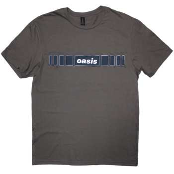 Merch Oasis: Oasis Unisex T-shirt: Horizontal Bars Logo (charcoal Grey) (small) S