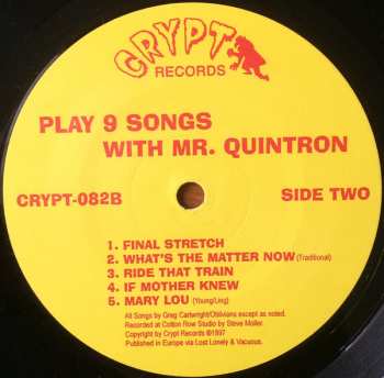 LP Oblivians: ...Play 9 Songs With Mr. Quintron