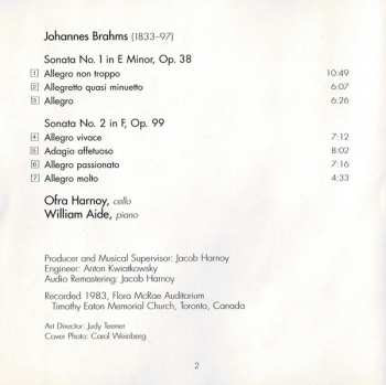 CD Johannes Brahms: Cello Sonatas