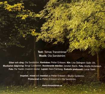 CD Ola Sandström: Eldklotter - Ola Sandström sjunger Tomas Tranströmer