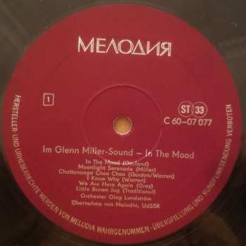 LP Oleg Lundstrem Orchestra: In The Mood: Glenn Miller-Sound