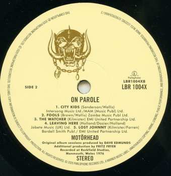 2LP Motörhead: On Parole
