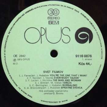 LP Gustav Brom Orchestra: Svet Filmov