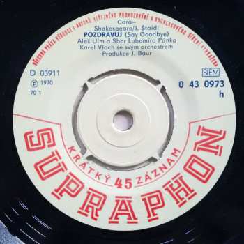 SP Karel Vlach Orchestra: Pozdravuj / Aldebarán