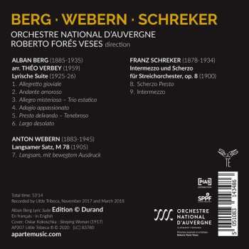 CD Roberto Fores Veses: Berg, Webern, Schreker