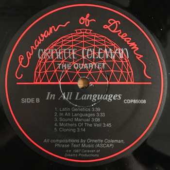 2LP Ornette Coleman: In All Languages