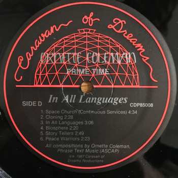 2LP Ornette Coleman: In All Languages