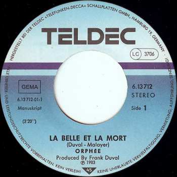 SP Orphée: La Belle Et La Mort