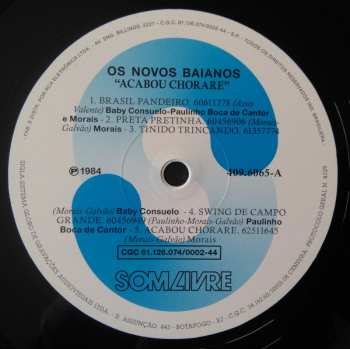 LP Os Novos Baianos: Acabou Chorare