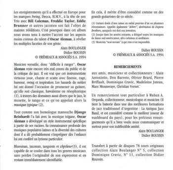 CD Oscar Aleman: Buenos-Aires - Paris 1928 - 1943