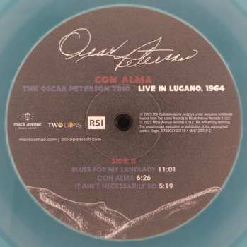 LP Oscar Peterson: Con Alma: The Oscar Peterson Trio – Live In Lugano, 1964 CLR | LTD