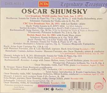 3CD/Box Set Oscar Shumsky: Broadcasts And Live Performance 1940-1982