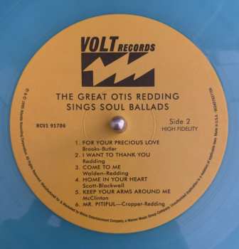 LP Otis Redding: The Great Otis Redding Sings Soul Ballads LTD | CLR