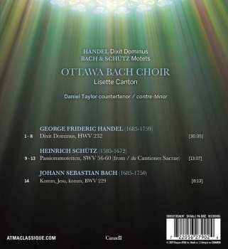 CD Daniel Taylor: Handel: Dixit Dominus & Bach & Schütz: Motets