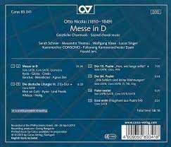 CD Otto Nicolai: Messe In D, Liturgie Nr 2