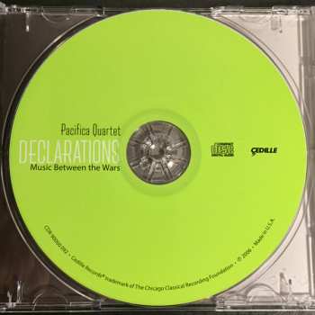 CD Pacifica Quartet: Declarations - Music Between The Wars - Quartets By Paul Hindemith, Leos Janacek And Ruth Crawford Seeger