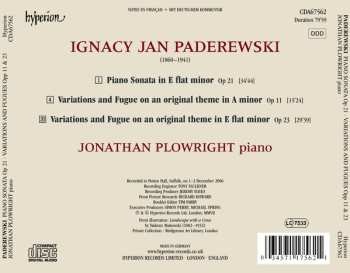 CD Ignacy Jan Paderewski: Piano Sonata • Variations & Fugues Opp 11 & 23