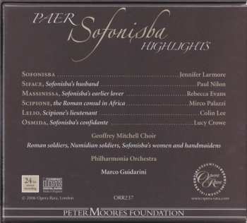 CD Philharmonia Orchestra: Sofonisba (Highlights)