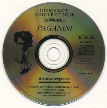 CD Niccolò Paganini: I Capolavori: Concerto Per Violino Ed Orchestra In Re Maggiore N. 1 Op. 6; Centone Di Sonate Per Violino E Chitarra N. 1-5