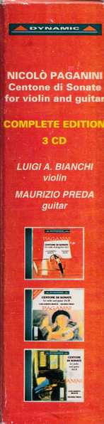 3CD/Box Set Niccolò Paganini: Centone Di Sonate For Violin And Guitar - Complete Edition