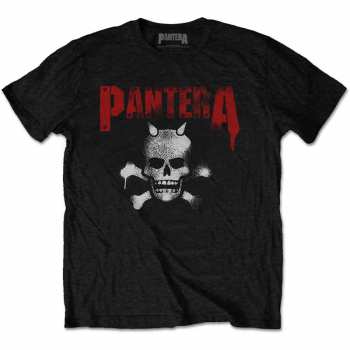 Merch Pantera: Tričko Horned Skull Stencil 
