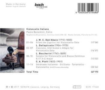 CD Luigi Boccherini: Violoncello Italiano