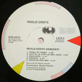 2LP Paolo Conte: Concerti
