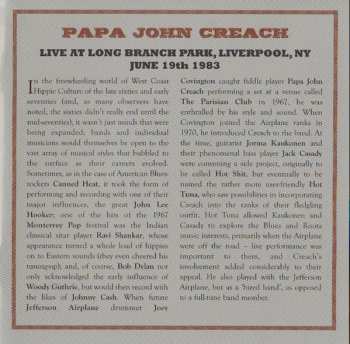 2CD Papa John Creach: Live At The Long Branch Park