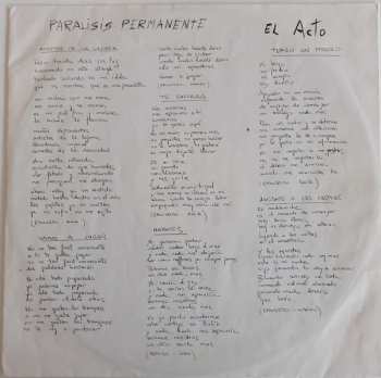 LP Paralisis Permanente: El Acto - Transparent Red Vinyl