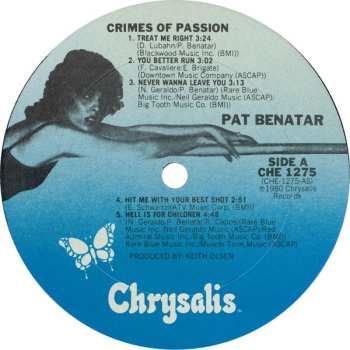 LP Pat Benatar: Crimes Of Passion