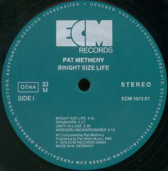 CD Pat Metheny: Bright Size Life