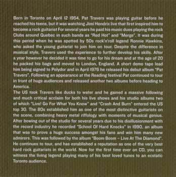 CD Pat Travers Band: Boom Boom Live At The Diamond Toronto 1990 